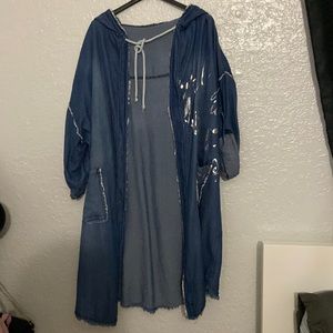 New Collection Blue Long Jacket